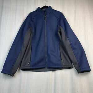 Zeroxposur Jacket Men's Small ZXBLK Navy Blue Full Zip Soft Shell Fleece Lined